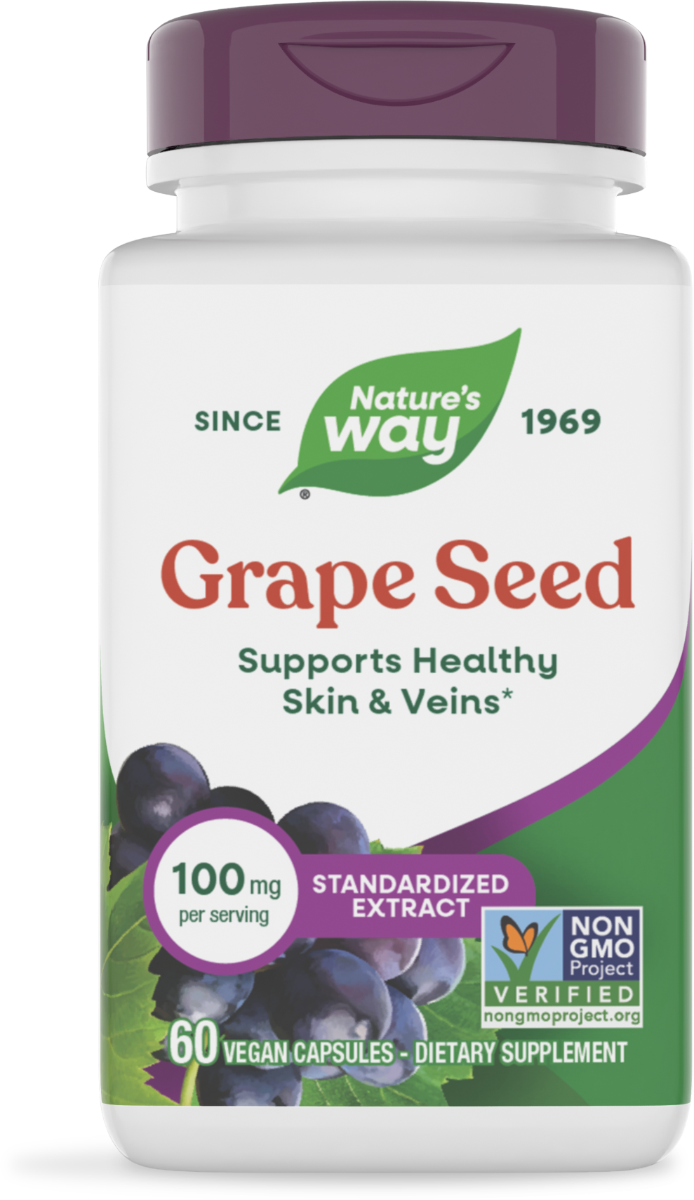 <{%PRIMARY_15352E%}>Nature's Way® | Grape Seed Standardized Extract, 60 capsules