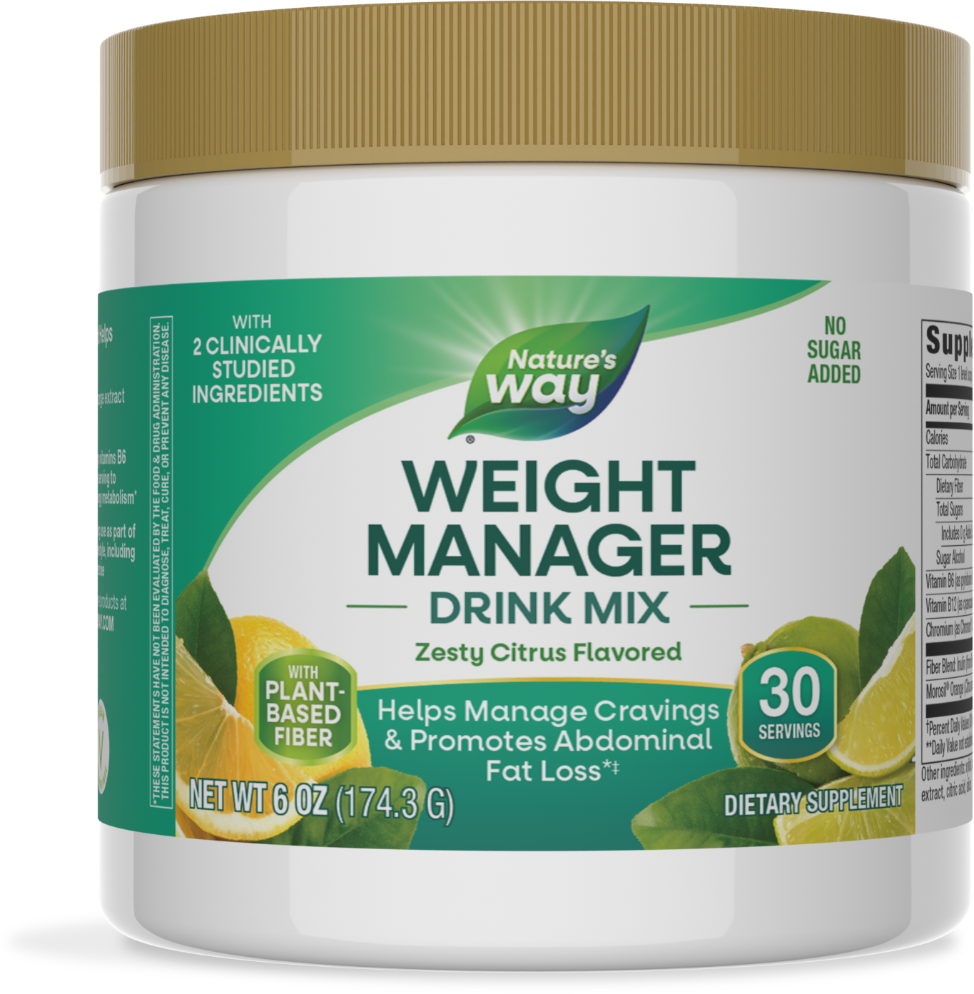 <{%PRIMARY_14989%}>Nature's Way® | Weight Manager Drink Mix Powder, 6 oz (170 g), Zesty Citrus