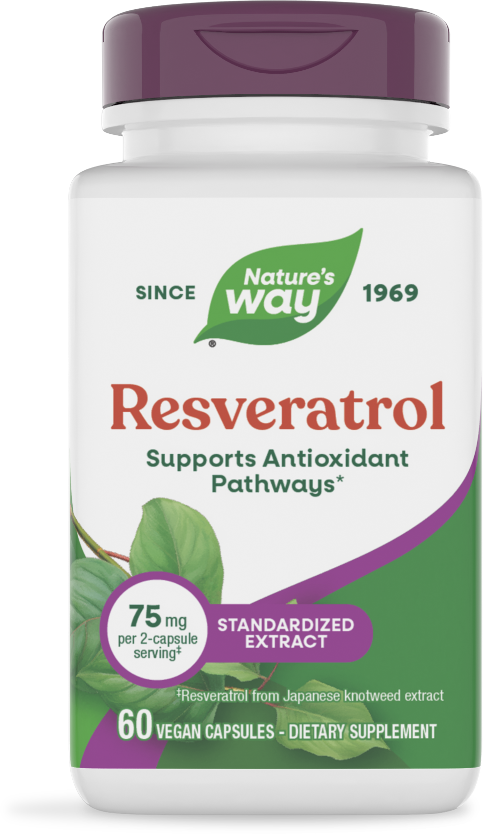 <{%PRIMARY_15611E%}>Nature's Way® | Resveratrol, 60 capsules