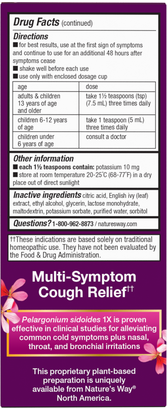 <{%MAIN3_15864%}>Nature's Way® | Umcka Cough Relief Syrup - back of pack