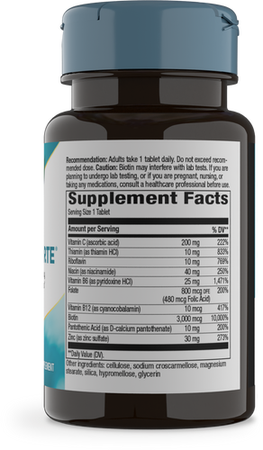 Nature's Way® | Biotin Forte - right side of pack Sku:214008