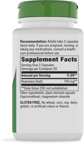 Nature's Way® | Rosemary Leaf - right side of pack Sku:14162