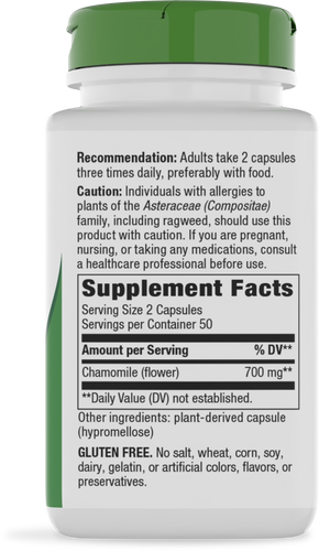 Nature's Way® | Chamomile Flowers - right side of pack Sku:11600