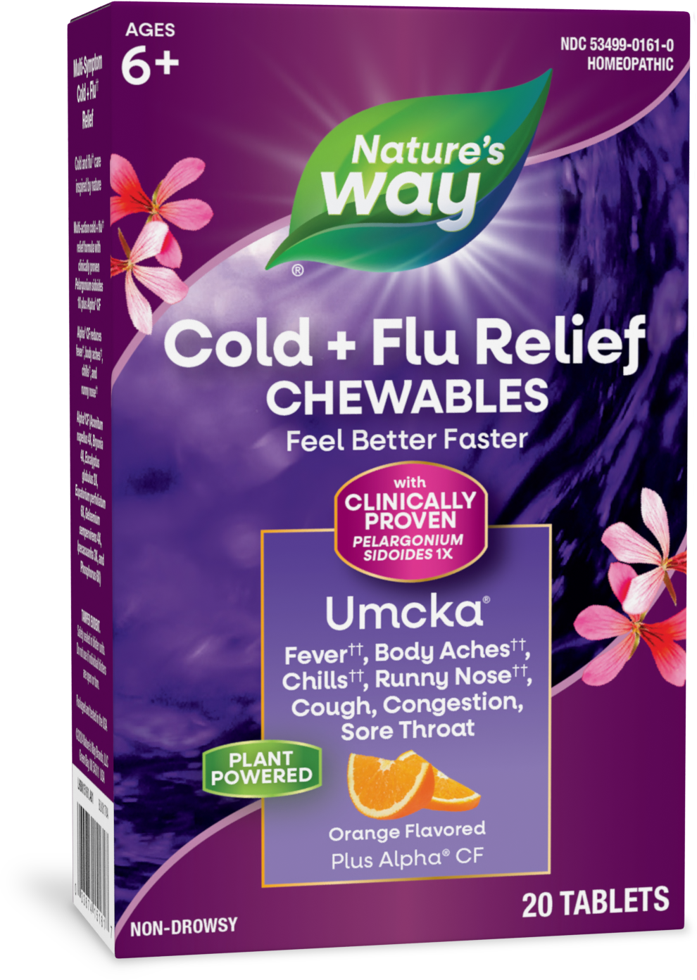 <{%PRIMARY_15161%}>Nature's Way® | Umcka Cold+Flu Relief Chewables, 20 chewables, Orange