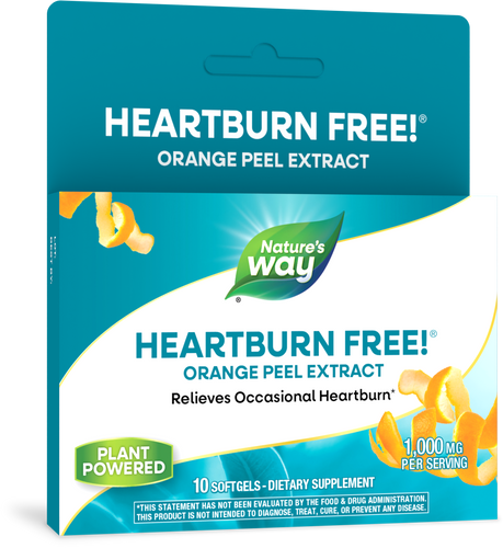 Nature's Way® | Heartburn Free! Orange Peel Extract, 10 softgels Sku:09110