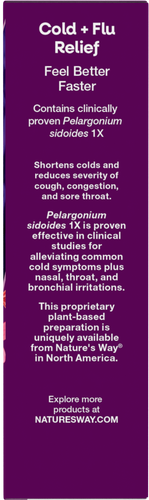 Nature's Way® | Umcka Cold+Flu Relief Chewables - right side of pack Sku:15161
