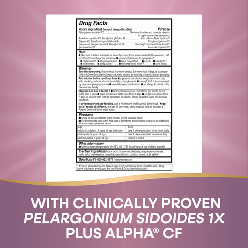 Nature's Way® | Umcka Cold+Flu Relief Chewables Sku:15161