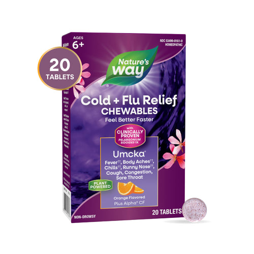 Nature's Way® | Umcka Cold+Flu Relief Chewables Sku:15161