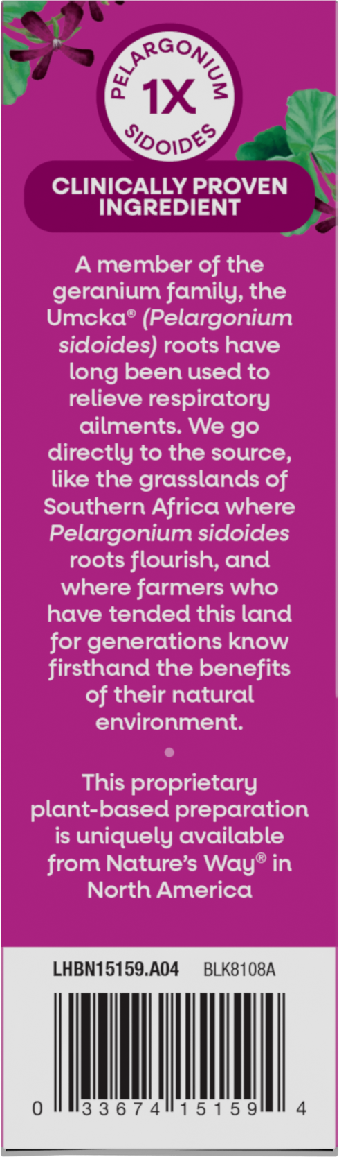 <{%MAIN12_15159%}>Nature's Way® | Umcka Cold&Flu Relief Chewables - left side of pack