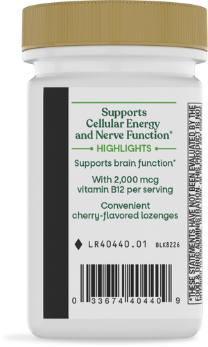 Nature's Way® | Vitamin B12 Lozenges High Potency - left side of pack Sku:40440