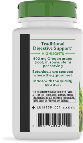 Nature's Way® | Oregon Grape - left side of pack Sku:14159