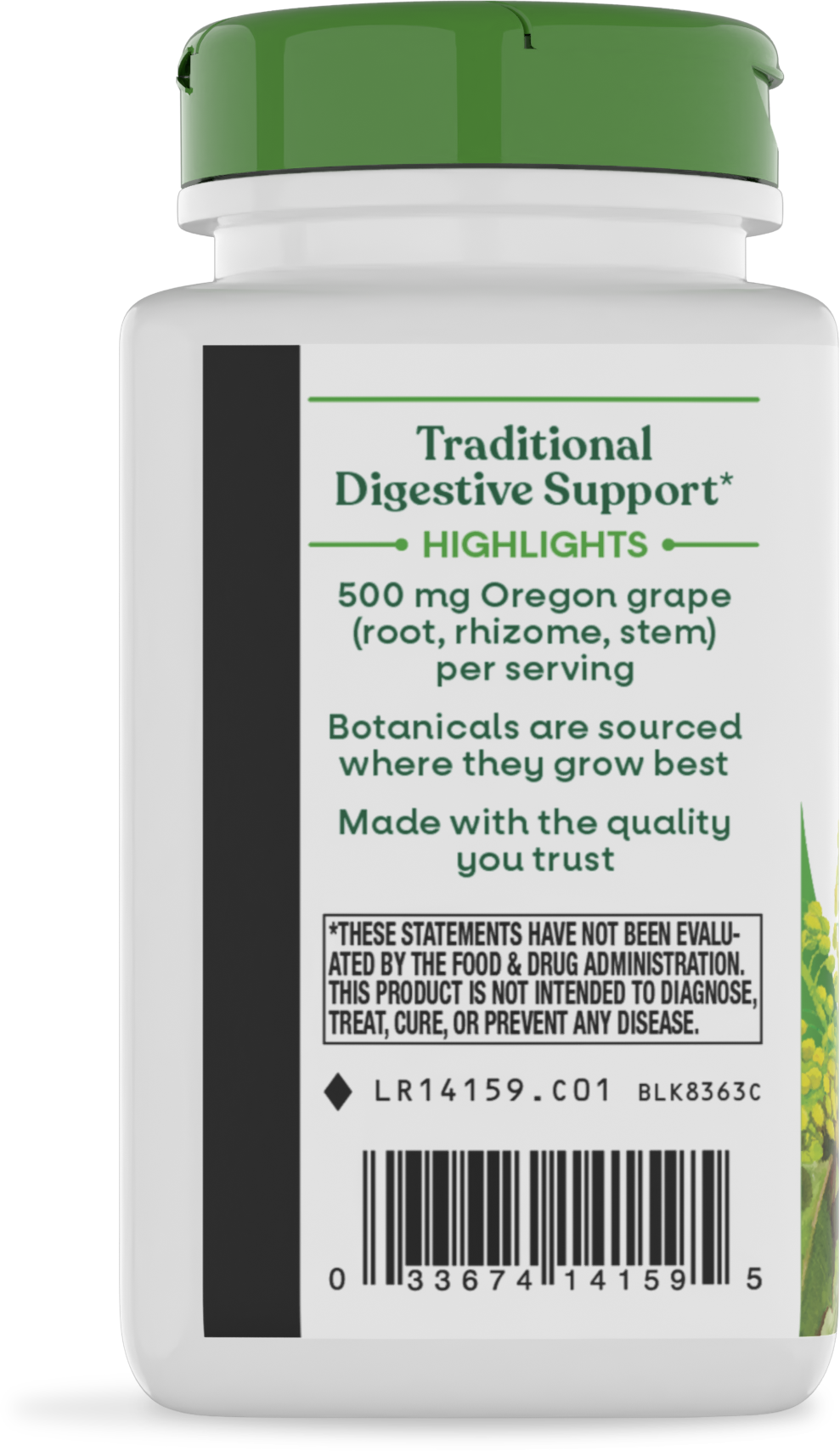 <{%MAIN3_14159%}>Nature's Way® | Oregon Grape - left side of pack