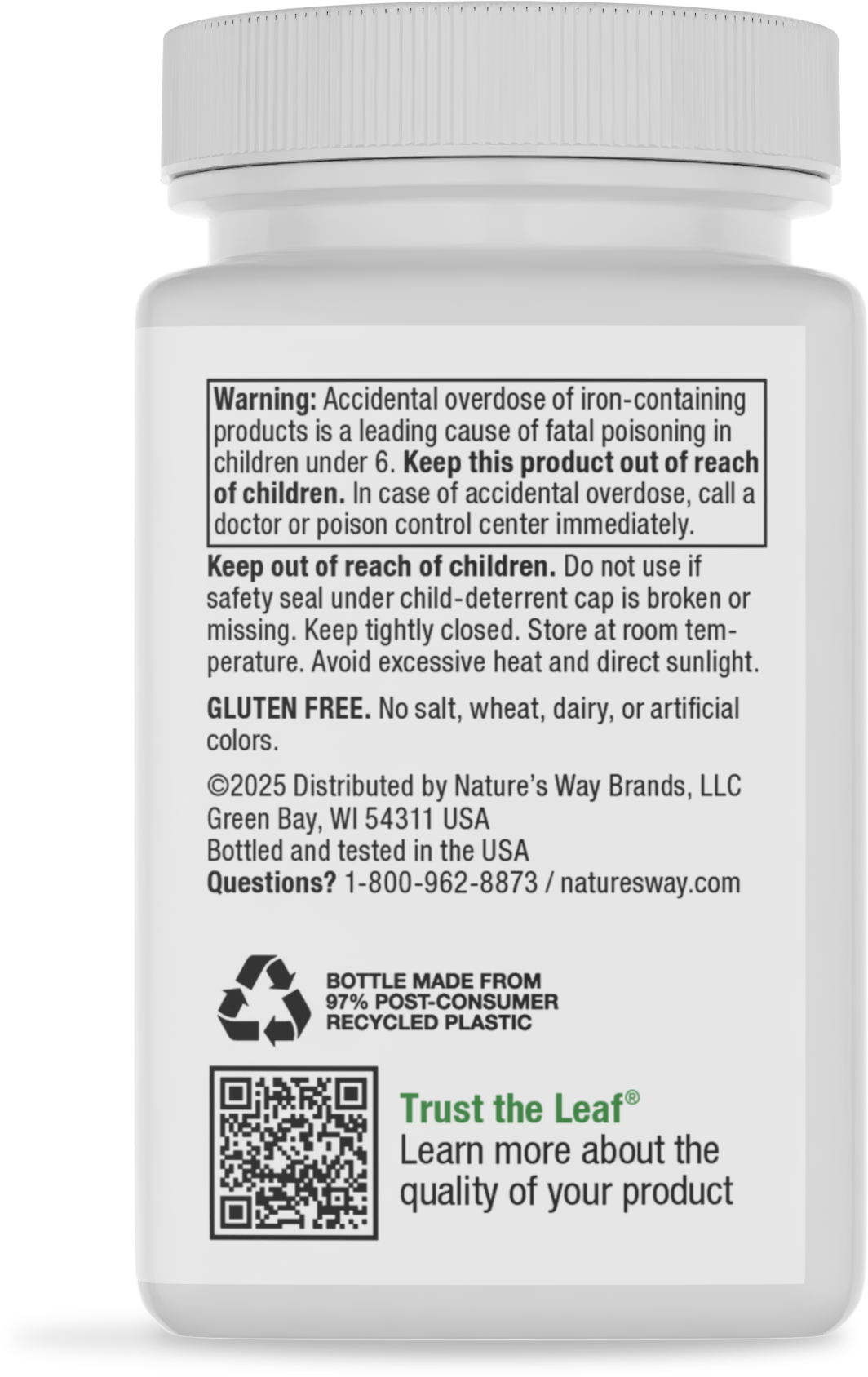 <{%MAIN4_05229%}>Nature's Way® | Ultimate Iron - back of pack