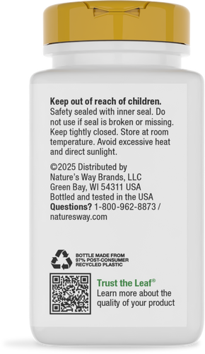 Nature's Way® | Vitamin D3 - back of pack Sku:15604