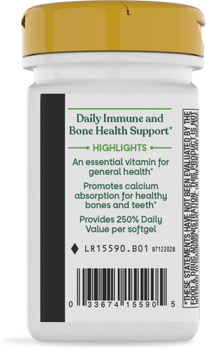 Nature's Way® | Vitamin D3 - left side of pack Sku:15590