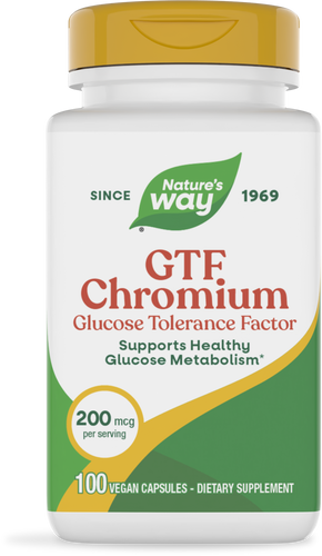 Nature's Way® | GTF Chromium Glucose Tolerance Factor, 100 capsules Sku:41021