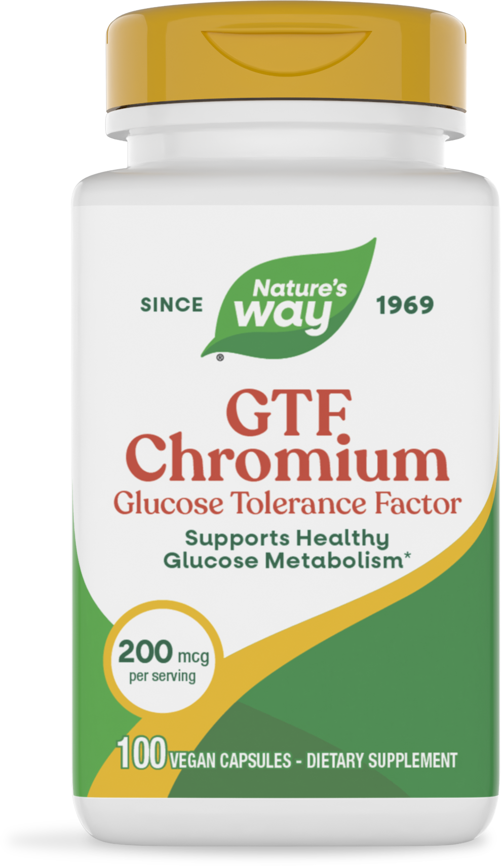 <{%PRIMARY_41021%}>Nature's Way® | GTF Chromium Glucose Tolerance Factor, 100 capsules