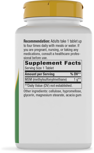 Nature's Way® | MSM - right side of pack Sku:15133