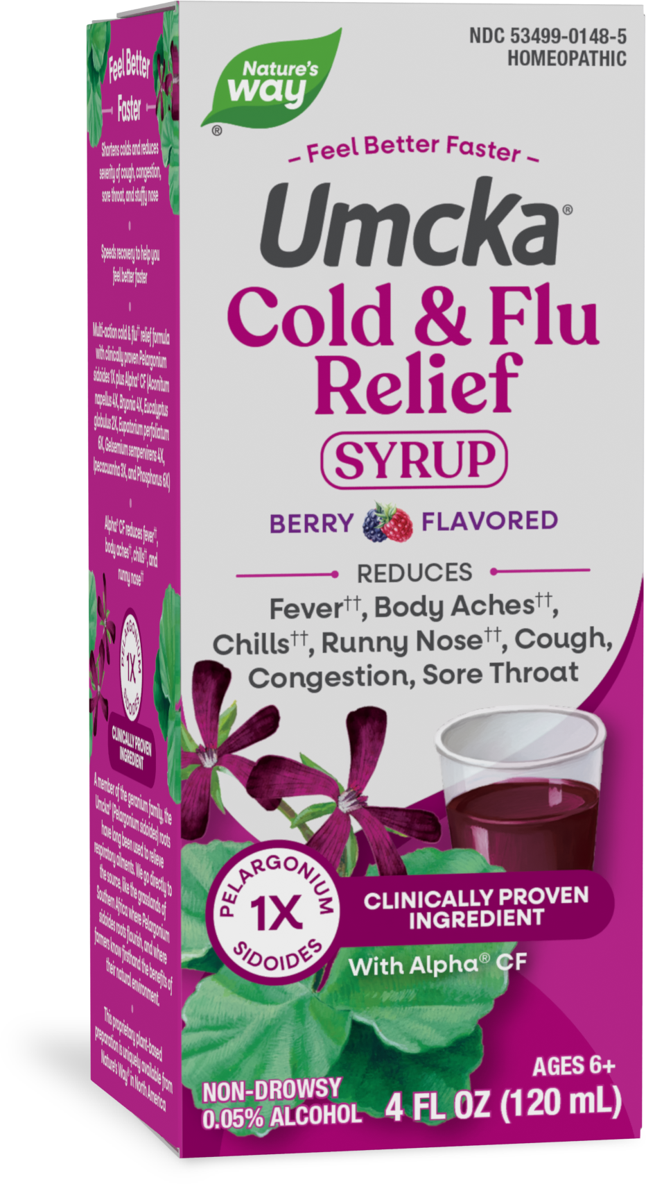 <{%PRIMARY_15148%}>Nature's Way® | Umcka Cold & Flu Relief Syrup, 4 fl oz (120 ml), Berry