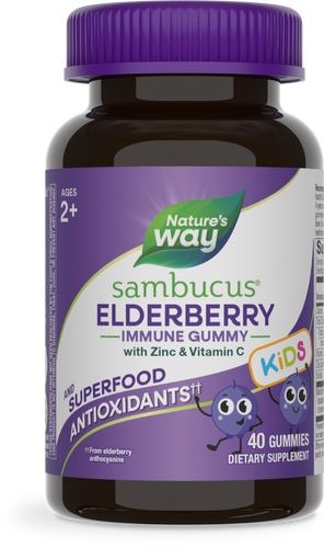 Nature's Way® | Sambucus Kids Elderberry Immune Gummies, 40 gummies, Elderberry Sku:12346
