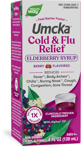 Nature's Way® | Umcka Cold & Flu Elderberry Syrup, 4 fl oz (120 ml), Berry Sku:15845