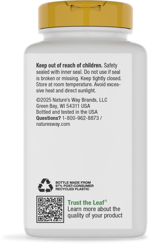 Nature's Way® | Vitamin C with Rose Hips - back of pack Sku:40311