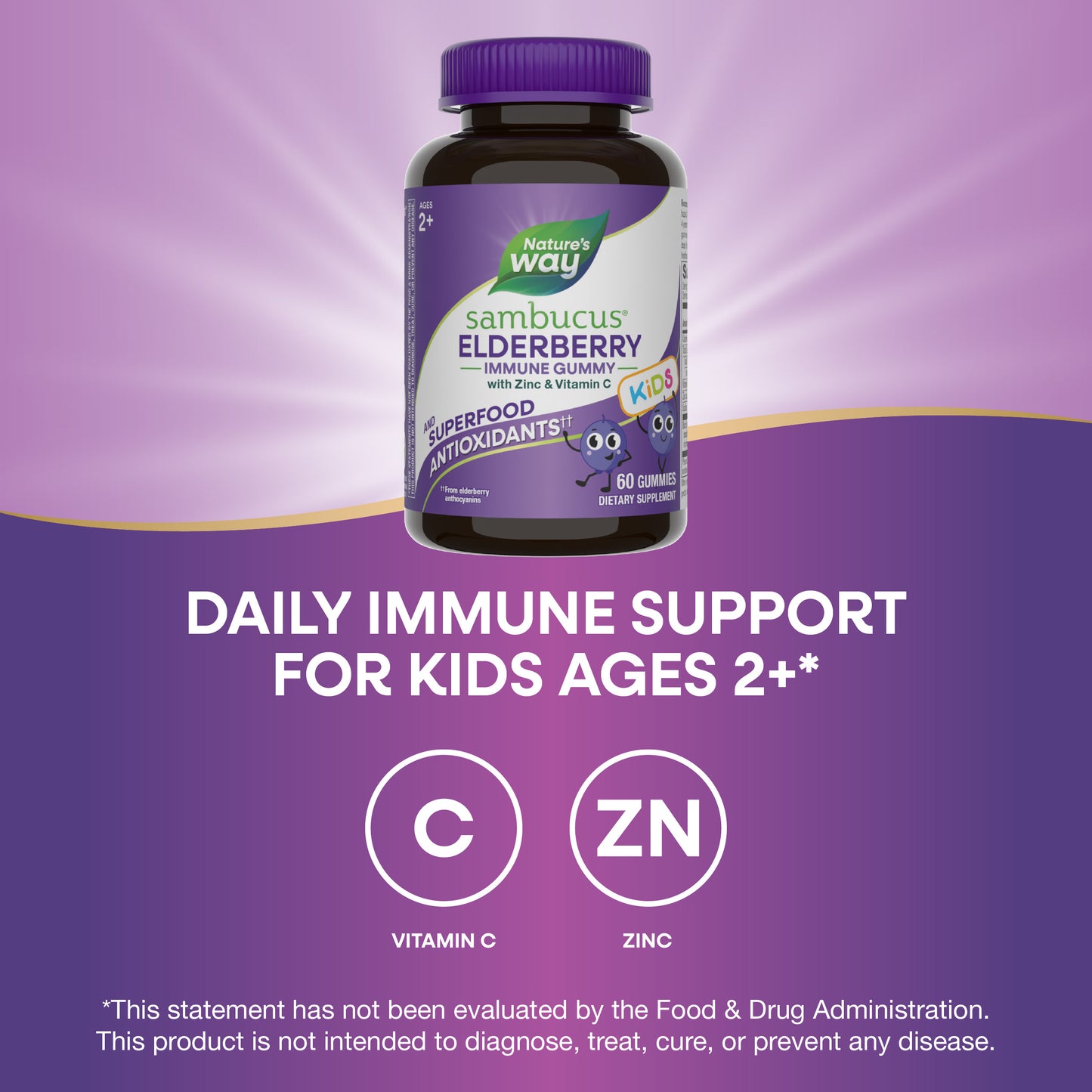<{%MAIN12_12285%}>Nature's Way® | Sambucus Kids Elderberry Immune Gummies
