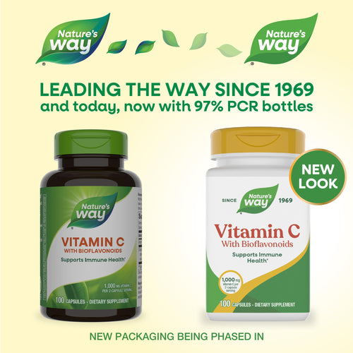Nature's Way® | Vitamin C with Bioflavonoids - package updates old to new Sku:40330