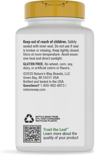 Nature's Way® | Calcium & Magnesium Mineral Complex - back of pack Sku:41311