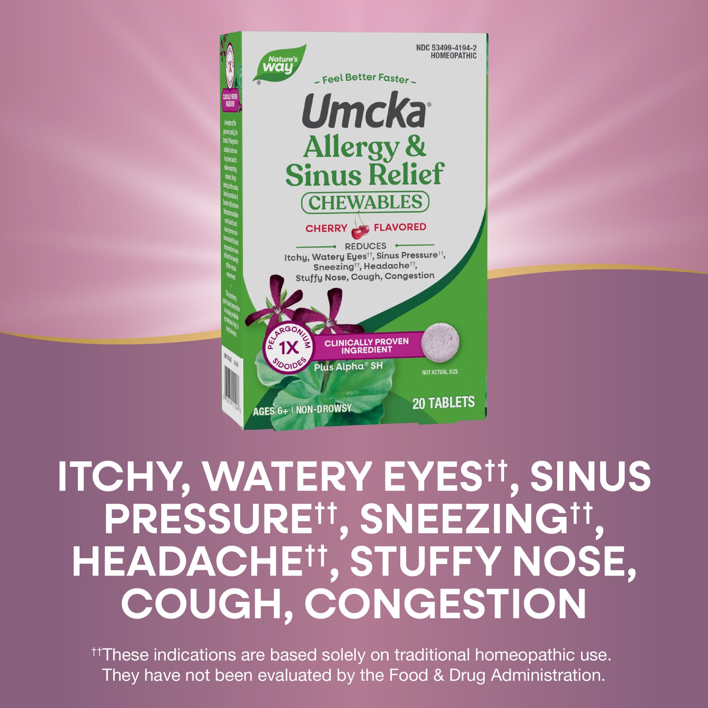 <{%MAIN6_12194%}>Nature's Way® | Umcka Allergy & Sinus Relief Chewables