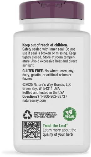 Nature's Way® | Cinnamon - back of pack Sku:15492