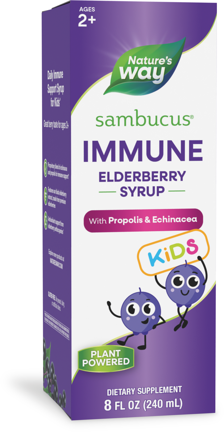 <{%PRIMARY_15359%}>Nature's Way® | Sambucus Immune Syrup for Kids*, 8 fl oz (240 ml), Elderberry