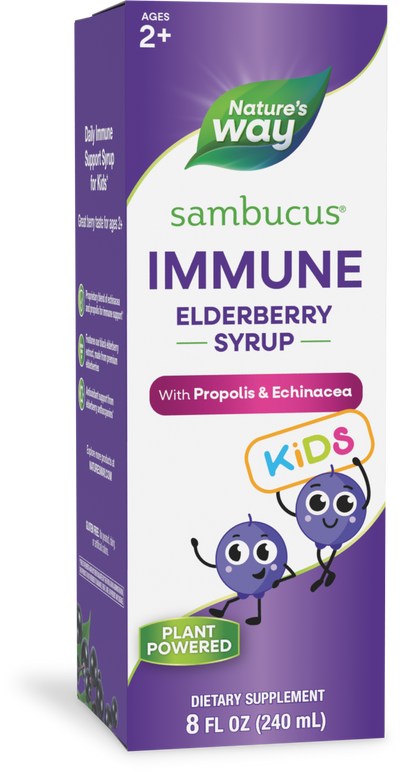 <{%PRIMARY_15359%}>Nature's Way® | Sambucus Immune Syrup for Kids*, 8 fl oz (240 ml), Elderberry