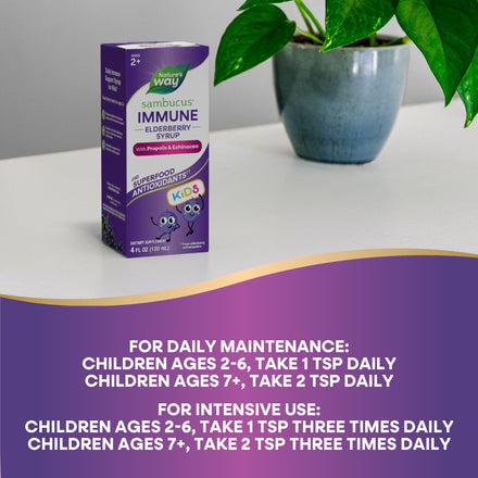 Sambucus Immune Elderberry Syrup for Kids* Supplement Facts