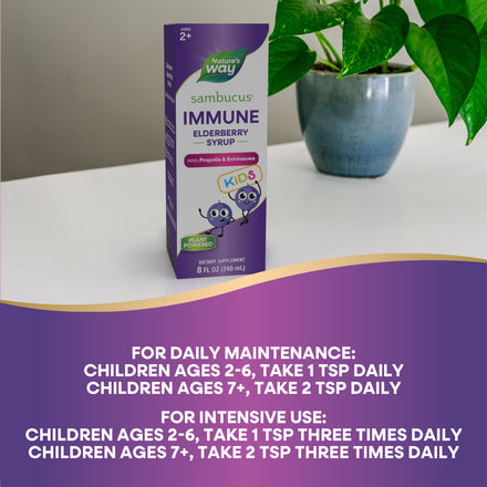 Sambucus Immune Elderberry Syrup for Kids* Supplement Facts