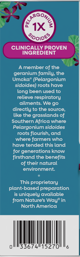 Nature's Way® | Umcka Cold Relief Drops - left side of pack Sku:15270