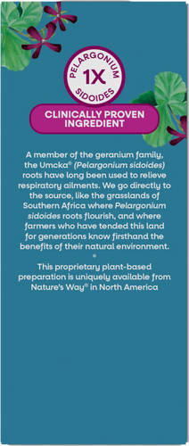 Nature's Way® | Umcka Cold Relief Syrup - back of pack Sku:15272