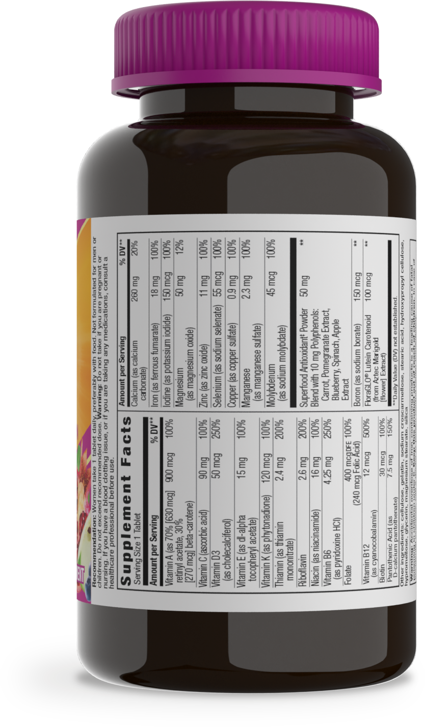 <{%MAIN2_13710%}>Nature's Way® | Alive! Women's Complete Multivitamin - right side of pack