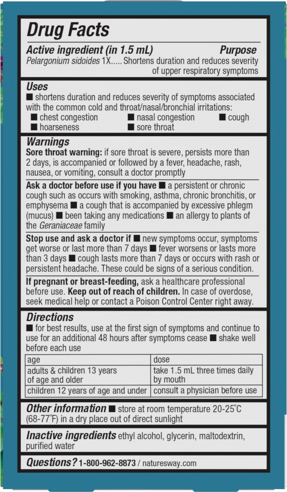 <{%MAIN10_15790%}>Nature's Way® | Umcka Cold Relief Drops - back of pack