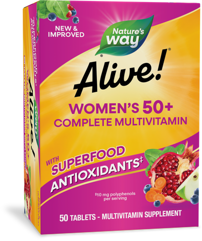 <{%PRIMARY_13662%}>Nature's Way® | Alive! Women's 50+ Complete Multivitamin, 50 tablets