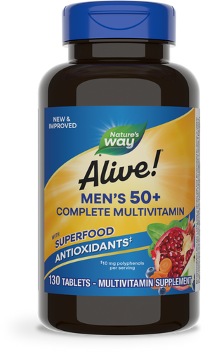 Nature's Way® | Alive! Men's 50+ Complete Multivitamin, 130 tablets Sku:14283