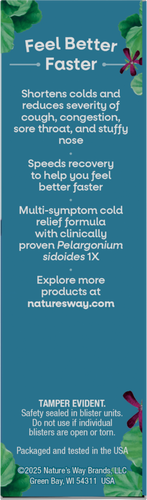 Nature's Way® | Umcka Cold Relief Chewables - right side of pack Sku:15144