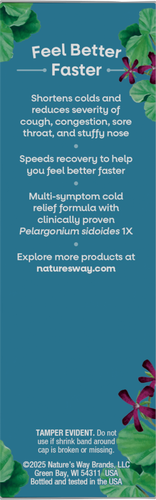Nature's Way® | Umcka Cold Relief Drops - right side of pack Sku:15270