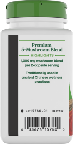 Nature's Way® | 5-Mushroom Blend - left side of pack Sku:15780