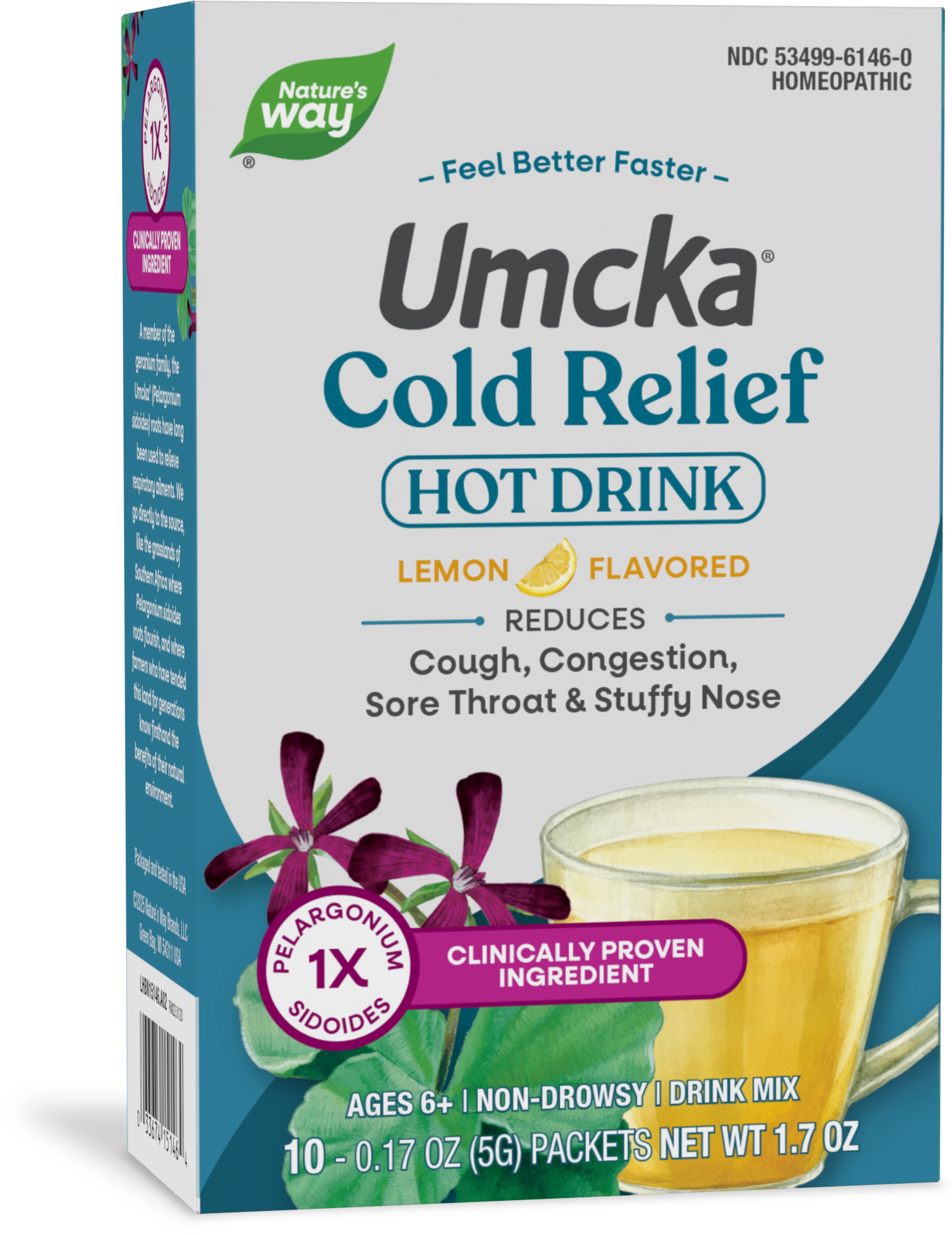 <{%PRIMARY_15146%}>Nature's Way® | Umcka Cold Relief Hot Drink, 10 drink mixes, Lemon