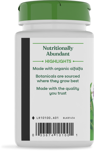 Nature's Way® | Alfalfa - left side of pack Sku:10100