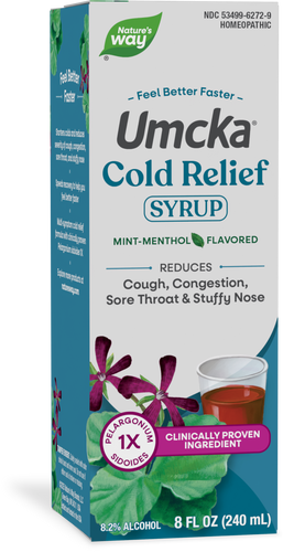 Nature's Way® | Umcka ColdCare Syrup, 8 fl oz (240 ml), Mint-Menthol Sku:15792