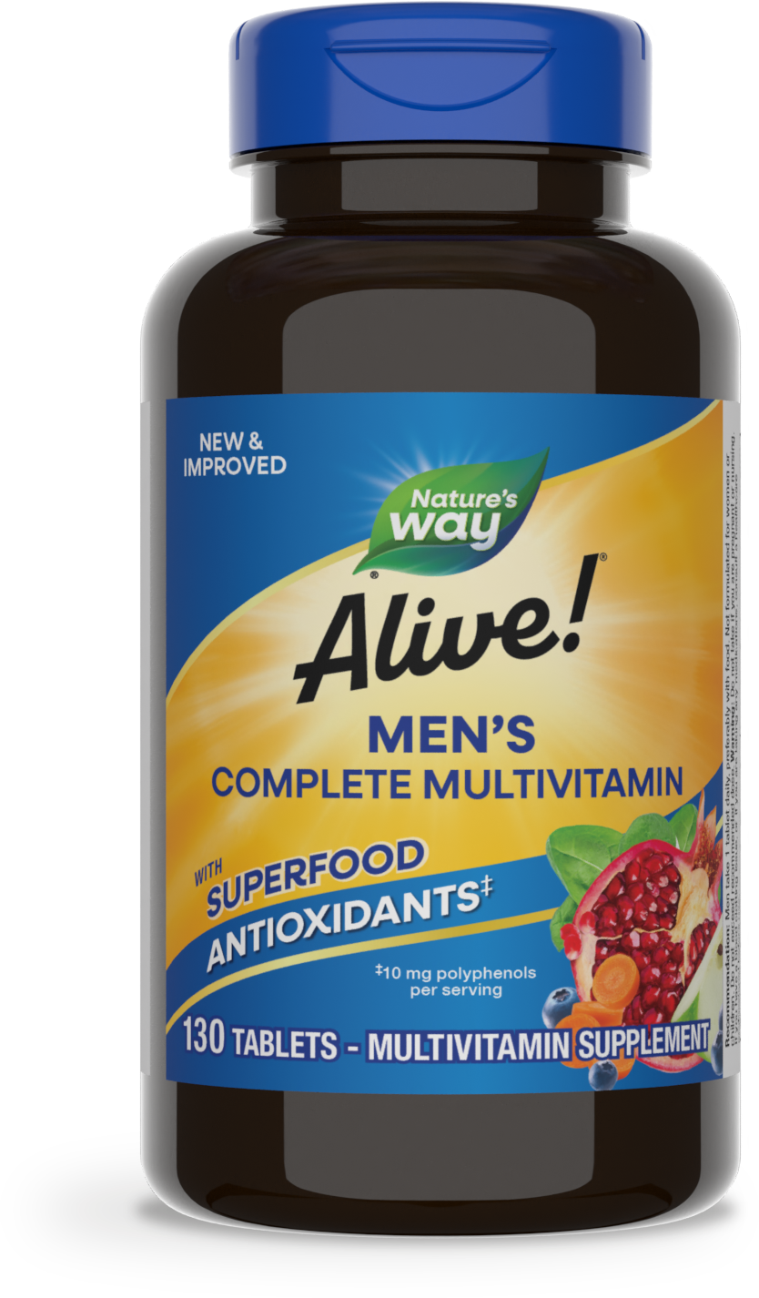 <{%PRIMARY_13716%}>Nature's Way® | Alive! Men's Complete Multivitamin, 130 tablets