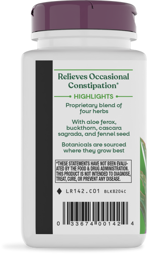 Nature's Way® | Aloe MAXLAX Premium Blend - left side of pack Sku:142