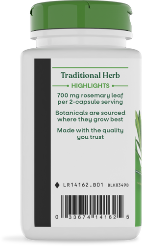 Nature's Way® | Rosemary Leaf - left side of pack Sku:14162